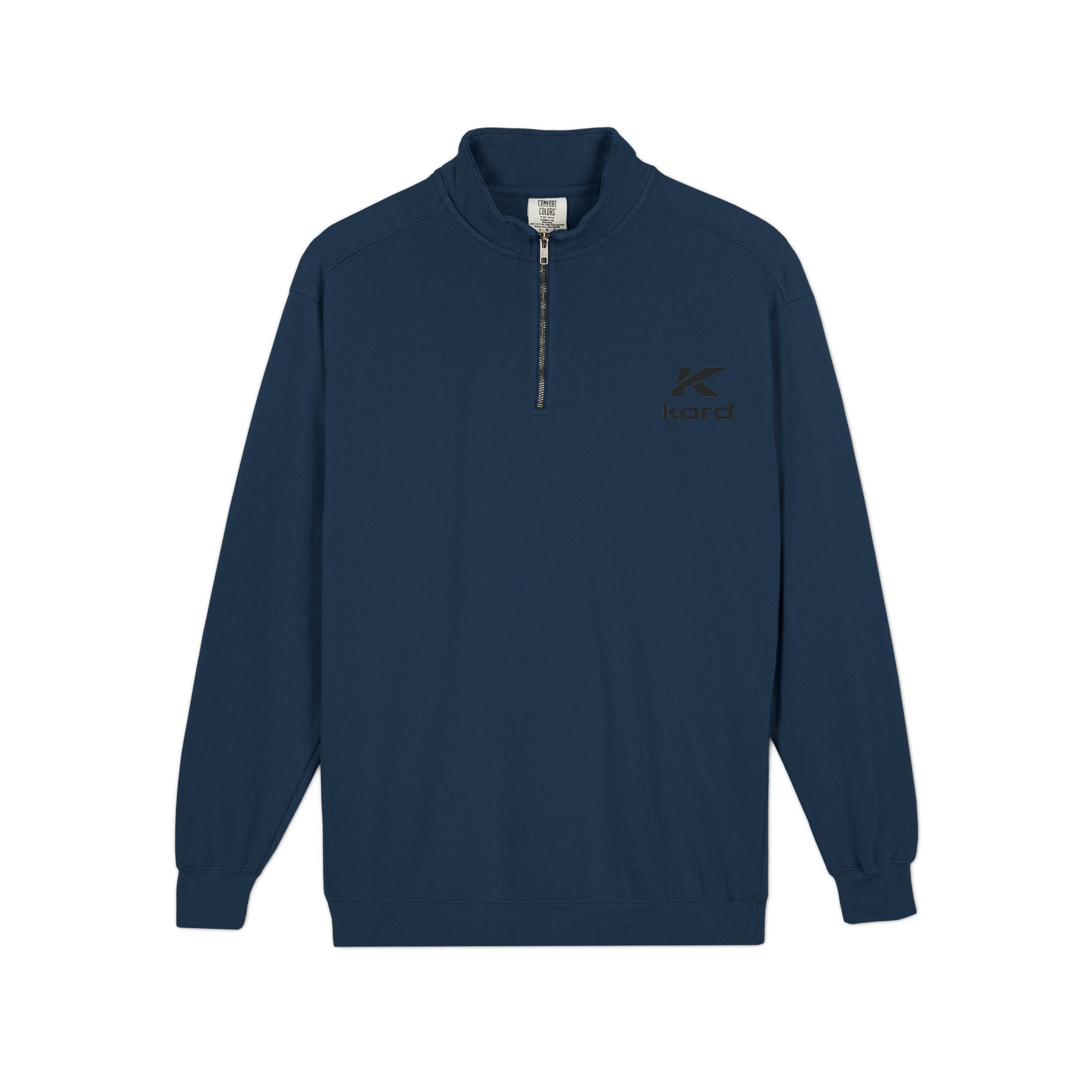 Kord Logo Quarter-Zip Sweatshirt — Minimal Casual Pullover