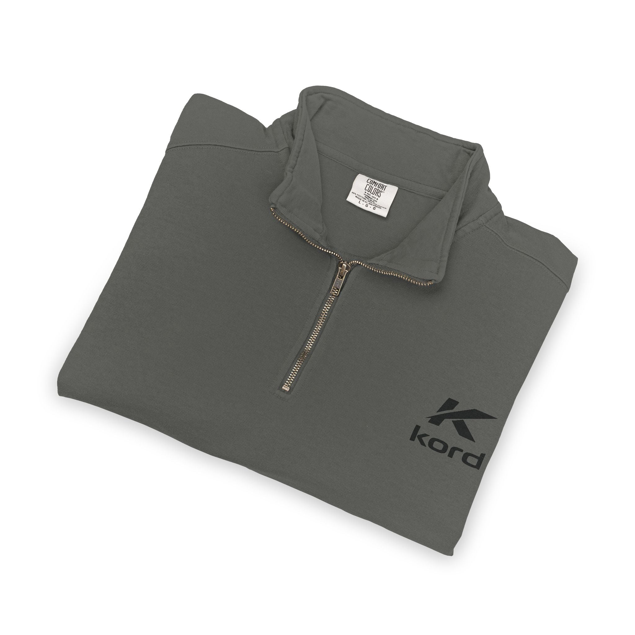 Kord Logo Quarter-Zip Sweatshirt — Minimal Casual Pullover