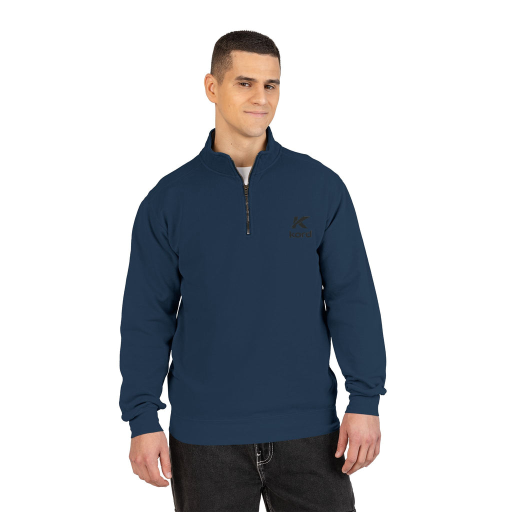 Kord Logo Quarter-Zip Sweatshirt — Minimal Casual Pullover