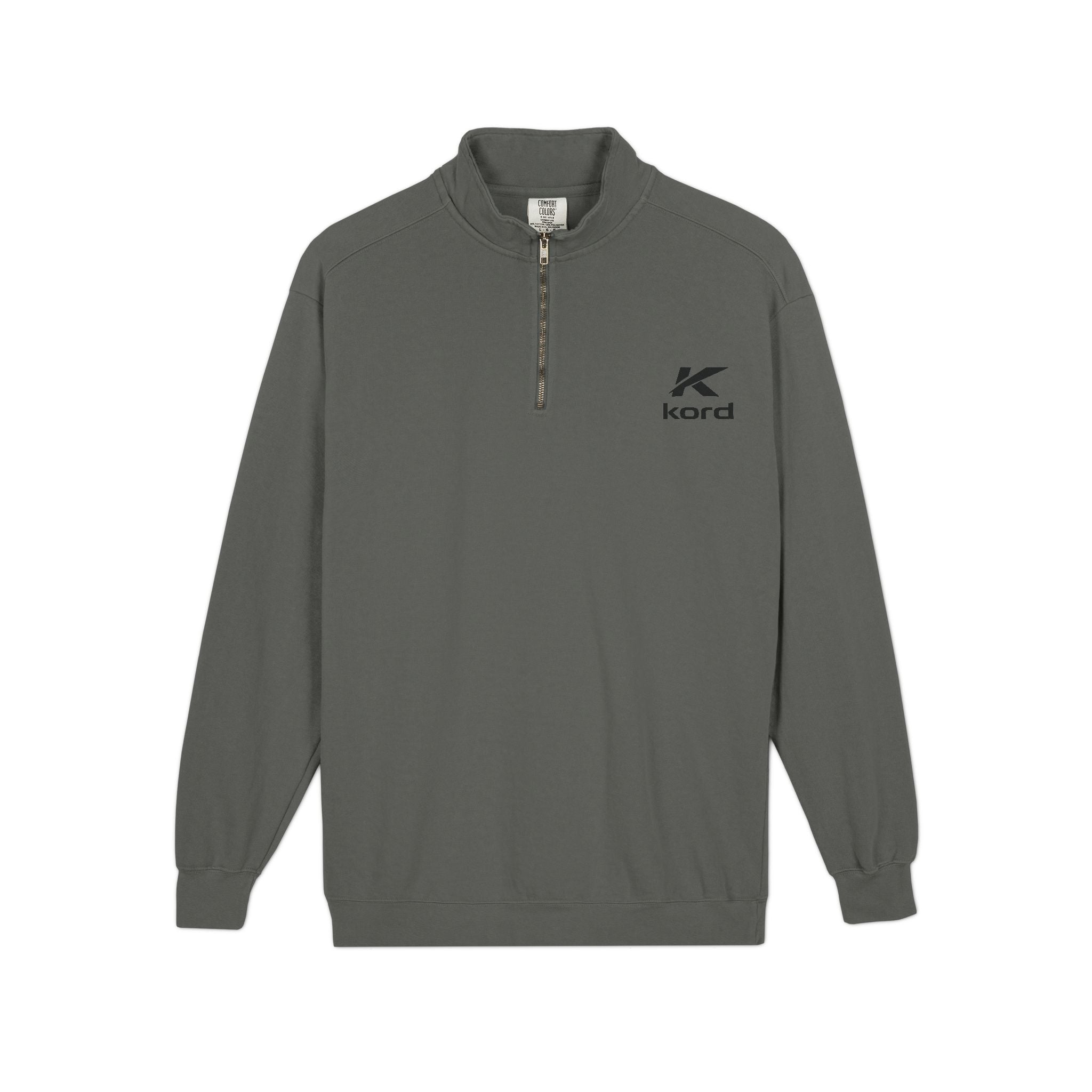 Kord Logo Quarter-Zip Sweatshirt — Minimal Casual Pullover
