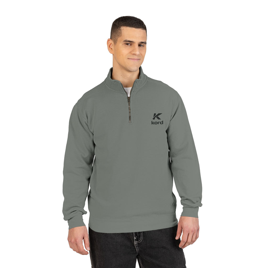Kord Logo Quarter-Zip Sweatshirt — Minimal Casual Pullover