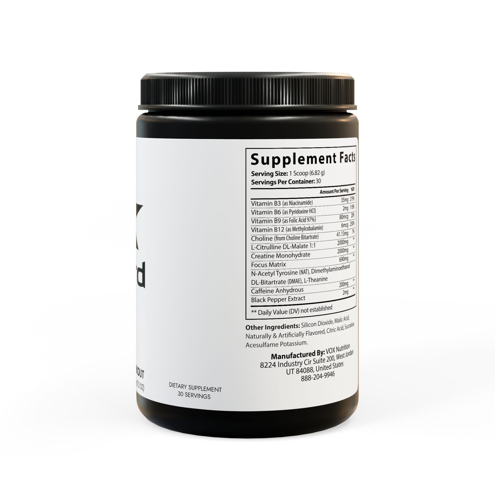 Pre-Workout Supplement, Fruit Punch (204g, 7.1oz)