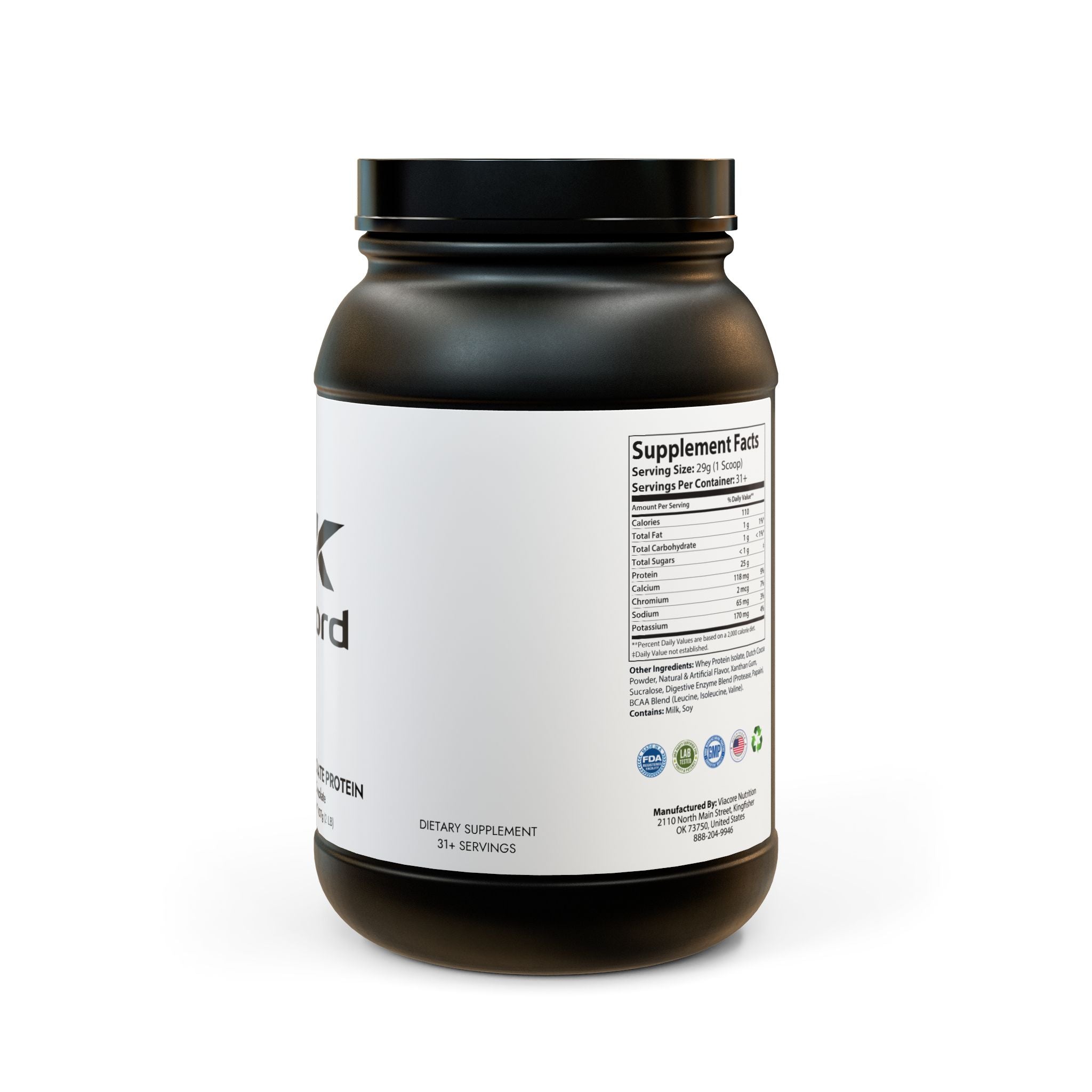 Whey Isolate Protein Supplement (907g, 2lb)