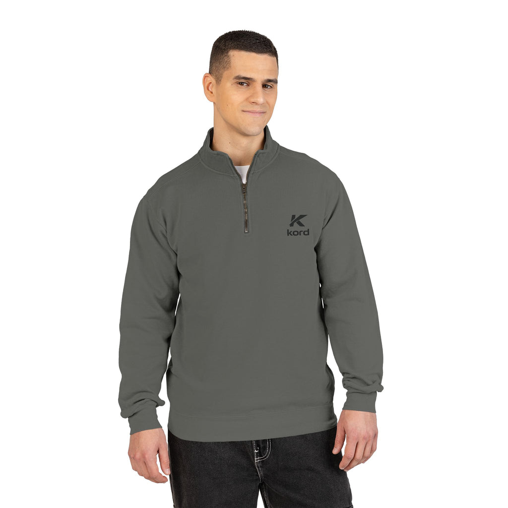 Kord Logo Quarter-Zip Sweatshirt — Minimal Casual Pullover