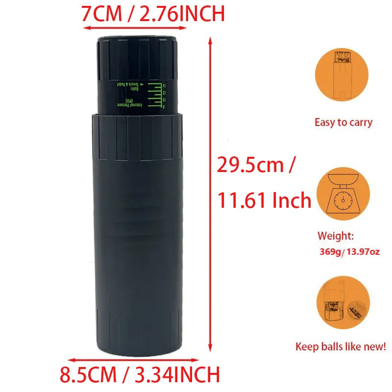 Contenedor de reparación de mantenimiento de presión de pelota de tenis